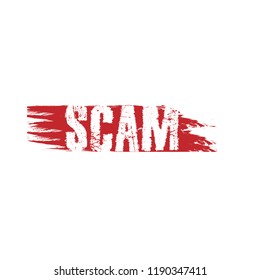 Grunge scam rubber seal stamp