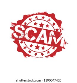 Grunge scam rubber seal stamp