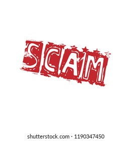 Grunge scam rubber seal stamp