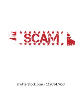 Grunge scam rubber seal stamp