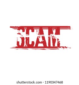 Grunge scam rubber seal stamp