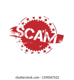Grunge scam rubber seal stamp