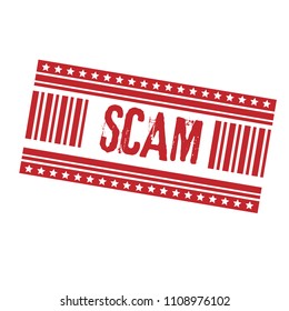 Grunge scan rubber seal stamp