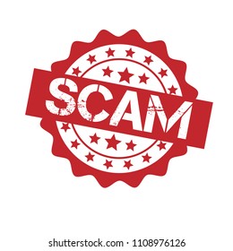 Grunge scan rubber seal stamp