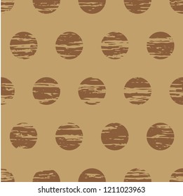 Grunge Scratch Beige Polka Dots Pattern Background