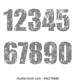Grunge scratch numbers