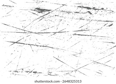 Textura de arranhão grunge com linhas de interseção aleatórias e superfície áspera angustiada. Efeito caótico de sobreposição de vetores.
