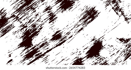 Vector de textura de rasguño de grunge con pinceladas negras afligidas sobre fondo blanco. Perfecto para fondos, superposiciones, carteles o temas de diseño vintage