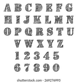 Grunge scratch type font