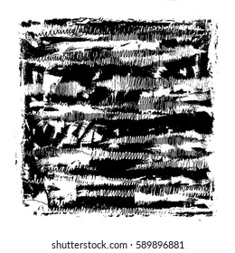 grunge scratched frame background and texture, vector paint brush