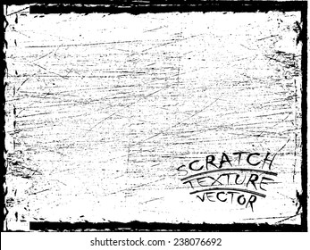 Grunge scratched texture. Vector illustration. 