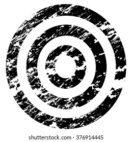 grunge scratched vintage target, vector illustration design element