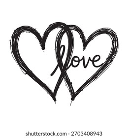 Grunge Scribble Art Filled With Romance