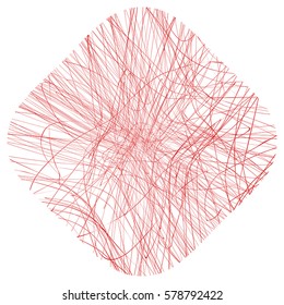 Grunge scribble stamp overlay texture red color. EPS10 vector illustration.