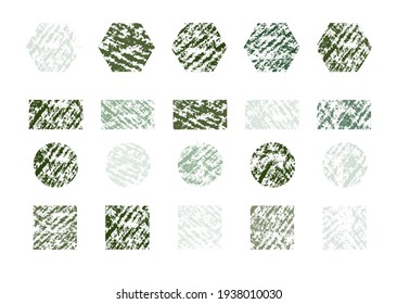 grunge seal circle,square,hexagon, rectangle vector set