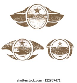 grunge seal set with many texture