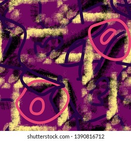 Grunge seamless backdrop with chaotic lines. It's art for your design, sport textile, fashion clothes, wrapping paper.