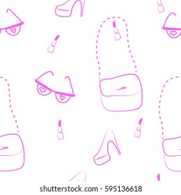Grunge seamless flower pattern 