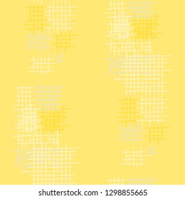 Grunge Seamless Grid. Abstract Pattern. Retro Hand Drawn Texture with Scratched Crossing Lines. Colorful Vector Pattern for Print, Fabric, Cloth. Abstract Seamless Pattern.