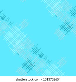 Grunge Seamless Grid. Abstract Pattern. Retro Hand Drawn Texture with Scribble Crossing Lines. Colorful Vector Pattern for Wallpaper, Fabric, Textile. Abstract Seamless Pattern.
