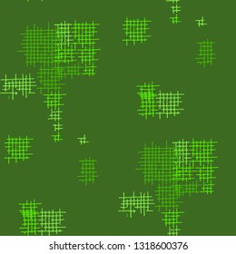 Grunge Seamless Grid. Abstract Pattern. Retro Hand Drawn Texture with Scribble Crossing Lines. Colorful Vector Pattern for Print, Fabric, Textile. Abstract Seamless Pattern.