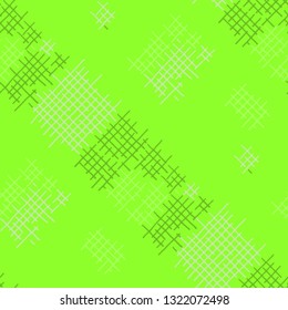 Grunge Seamless Grid. Abstract Pattern. Retro Hand Drawn Texture with Scribble Crossing Lines. Colorful Vector Pattern for Dress, Paper, Tablecloth. Abstract Seamless Pattern.