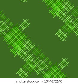 Grunge Seamless Grid. Abstract Pattern. Vintage Hand Drawn Texture with Shabby Crossing Lines. Colorful Vector Pattern for Print, Fabric, Textile. Abstract Seamless Pattern.