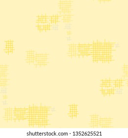 Grunge Seamless Grid. Abstract Pattern. Modern Hand Drawn Texture with Scratched Crossing Lines. Colorful Vector Pattern for Chintz, Curtain, Paper. Abstract Seamless Pattern.