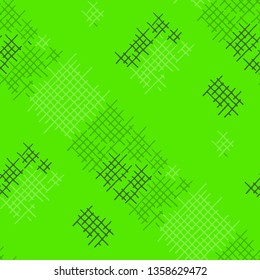 Grunge Seamless Grid. Abstract Pattern. Modern Hand Drawn Texture with Scratched Crossing Lines. Colorful Vector Pattern for Wallpaper, Cotton, Textile. Abstract Seamless Pattern.