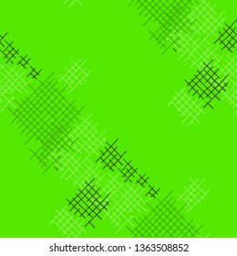 Grunge Seamless Grid. Abstract Pattern. Trendy Hand Drawn Texture with Shabby Crossing Lines. Colorful Vector Pattern for Dress, Paper, Tablecloth. Abstract Seamless Pattern.