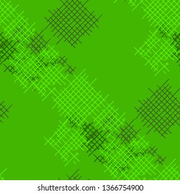 Grunge Seamless Grid. Abstract Pattern. Retro Hand Drawn Texture with Shabby Crossing Lines. Colorful Vector Pattern for Print, Fabric, Textile. Abstract Seamless Pattern.