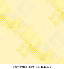 Grunge Seamless Grid. Abstract Pattern. Trendy Hand Drawn Texture with Shabby Crossing Lines. Colorful Vector Pattern for Linen, Paper, Tablecloth. Abstract Seamless Pattern.