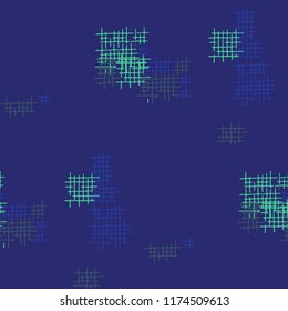 Grunge Seamless Lattice. Abstract Pattern. Modern Hand Drawn Texture with Shabby Crossing Lines. Colorful Vector Pattern for Chintz, Linen, Paper. Abstract Seamless Pattern.