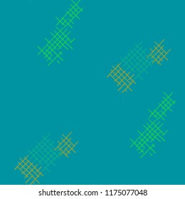 Grunge Seamless Lattice. Abstract Pattern. Retro Hand Drawn Texture with Scratched Crossing Lines. Colorful Vector Pattern for Wallpaper, Print, Cotton. Abstract Seamless Pattern.