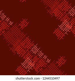 Grunge Seamless Lattice. Abstract Pattern. Modern Hand Drawn Texture with Scratched Crossing Lines. Colorful Vector Pattern for Print, Cloth, Fabric. Abstract Seamless Pattern.