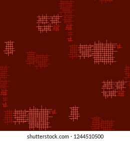 Grunge Seamless Lattice. Abstract Pattern. Modern Hand Drawn Texture with Scratched Crossing Lines. Colorful Vector Pattern for Wallpaper, Cotton, Textile. Abstract Seamless Pattern.