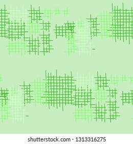 Grunge Seamless Lattice. Abstract Pattern. Retro Hand Drawn Texture with Scribble Crossing Lines. Colorful Vector Pattern for Dress, Curtain, Paper. Abstract Seamless Pattern.
