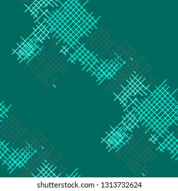 Grunge Seamless Lattice. Abstract Pattern. Trendy Hand Drawn Texture with Shabby Crossing Lines. Colorful Vector Pattern for Cotton, Print, Textile. Abstract Seamless Pattern.