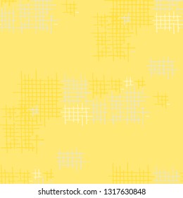 Grunge Seamless Lattice. Abstract Pattern. Modern Hand Drawn Texture with Shabby Crossing Lines. Colorful Vector Pattern for Linen, Paper, Tablecloth. Abstract Seamless Pattern.