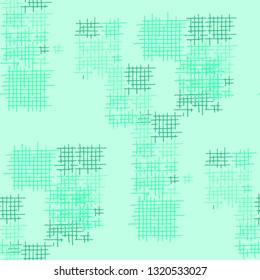 Grunge Seamless Lattice. Abstract Pattern. Retro Hand Drawn Texture with Scratched Crossing Lines. Colorful Vector Pattern for Cotton, Print, Calico. Abstract Seamless Pattern.