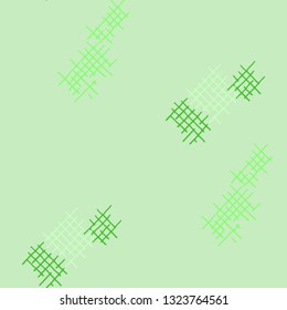 Grunge Seamless Lattice. Abstract Pattern. Vintage Hand Drawn Texture with Scratched Crossing Lines. Colorful Vector Pattern for Print, Fabric, Textile. Abstract Seamless Pattern.