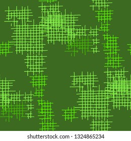 Grunge Seamless Lattice. Abstract Pattern. Trendy Hand Drawn Texture with Scratched Crossing Lines. Colorful Vector Pattern for Wallpaper, Print, Textile. Abstract Seamless Pattern.