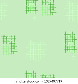 Grunge Seamless Lattice. Abstract Pattern. Vintage Hand Drawn Texture with Scribble Crossing Lines. Colorful Vector Pattern for Dress, Curtain, Paper. Abstract Seamless Pattern.