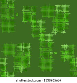 Grunge Seamless Lattice. Abstract Pattern. Modern Hand Drawn Texture with Scratched Crossing Lines. Colorful Vector Pattern for Chintz, Linen, Paper. Abstract Seamless Pattern.
