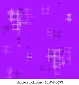Grunge Seamless Lattice. Abstract Pattern. Trendy Hand Drawn Texture with Scribble Crossing Lines. Colorful Vector Pattern for Print, Cloth, Fabric. Abstract Seamless Pattern.