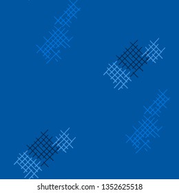 Grunge Seamless Lattice. Abstract Pattern. Trendy Hand Drawn Texture with Scratched Crossing Lines. Colorful Vector Pattern for Chintz, Linen, Paper. Abstract Seamless Pattern.