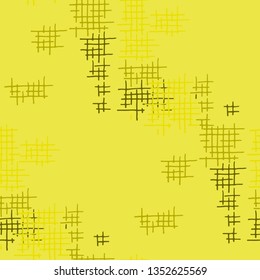 Grunge Seamless Lattice. Abstract Pattern. Retro Hand Drawn Texture with Shabby Crossing Lines. Colorful Vector Pattern for Chintz, Linen, Wallpaper. Abstract Seamless Pattern.