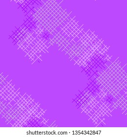 Grunge Seamless Lattice. Abstract Pattern. Modern Hand Drawn Texture with Scribble Crossing Lines. Colorful Vector Pattern for Linen, Paper, Tablecloth. Abstract Seamless Pattern.