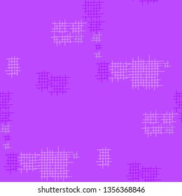Grunge Seamless Lattice. Abstract Pattern. Retro Hand Drawn Texture with Scratched Crossing Lines. Colorful Vector Pattern for Wallpaper, Fabric, Textile. Abstract Seamless Pattern.