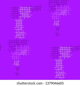 Grunge Seamless Lattice. Abstract Pattern. Modern Hand Drawn Texture with Scribble Crossing Lines. Colorful Vector Pattern for Linen, Paper, Tablecloth. Abstract Seamless Pattern.